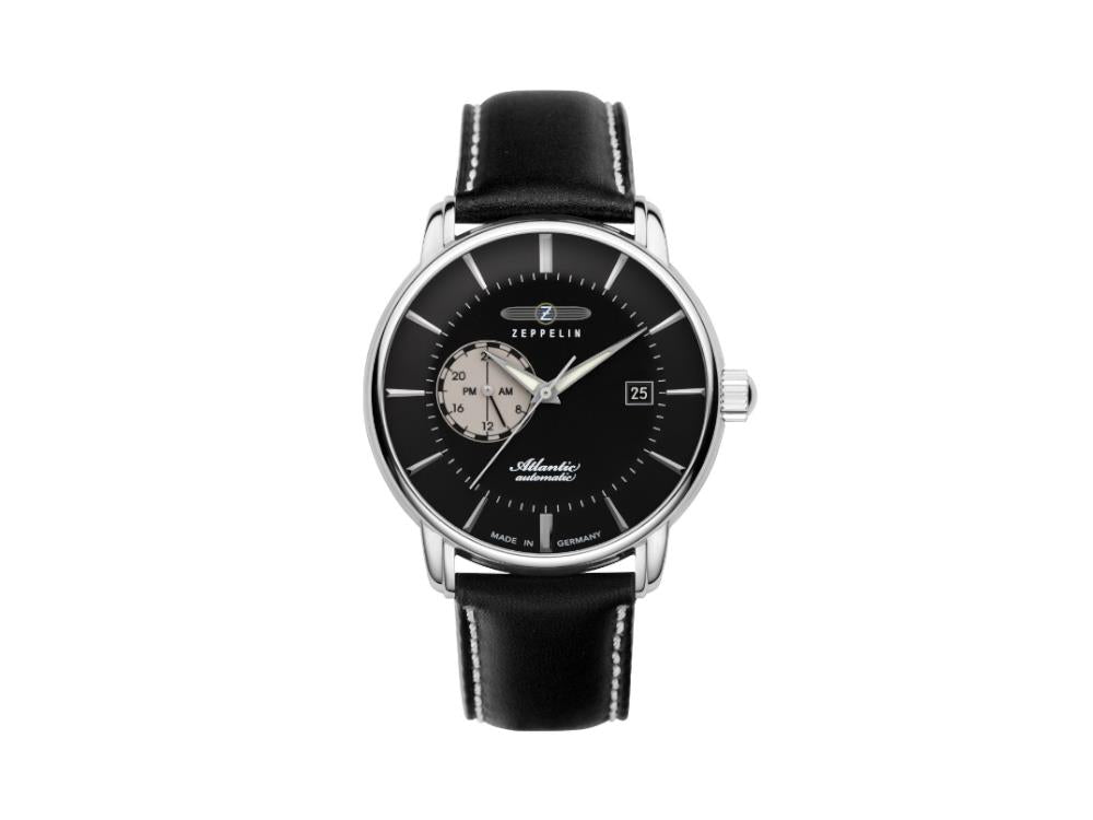 Reloj Automático Zeppelin Atlantic, Negro, 41 mm, Día, Correa de piel, 8470-2