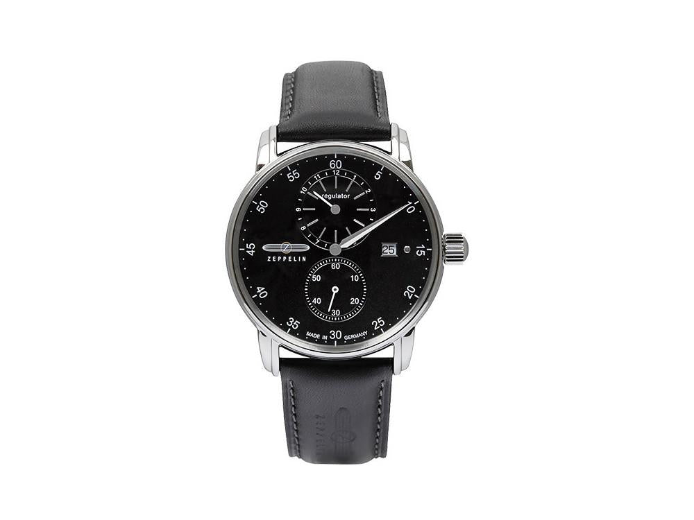 Reloj Automático Zeppelin Captain Line, Negro, 43 mm, Correa de piel, 8622-2