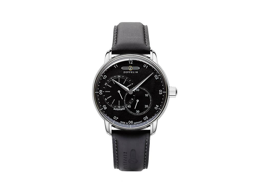 Reloj Automático Zeppelin Captain Line, Negro, 43 mm, Correa de piel, 8662-2