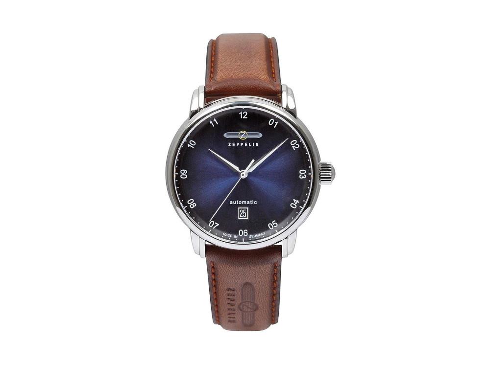 Reloj Automático Zeppelin Captain Line, Azul, 41 mm, Día, Correa de piel, 8652-3