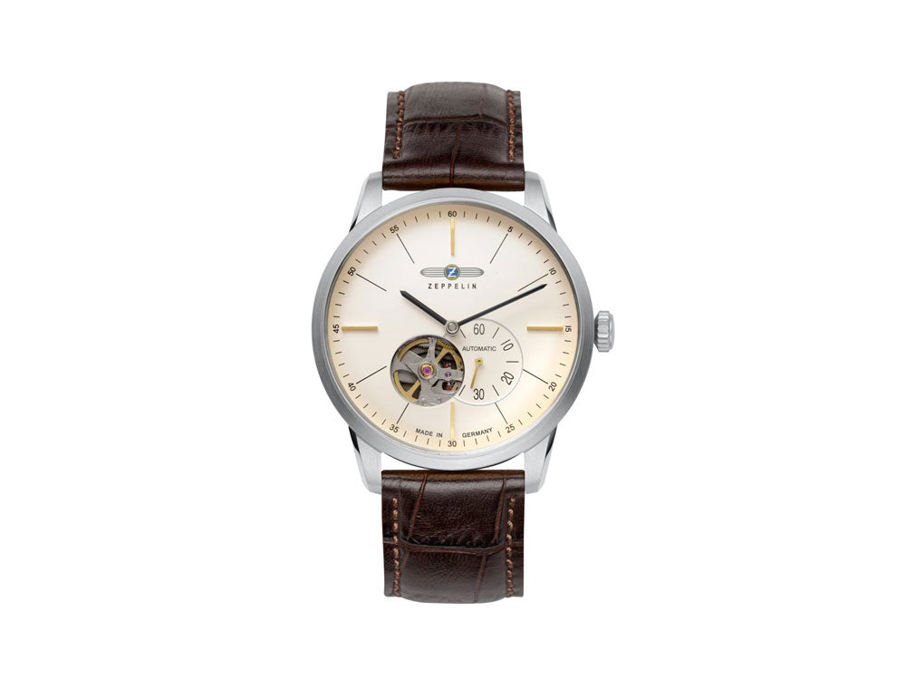 Reloj Automático Zeppelin Flatline, Beige, 40 mm, 7364-5