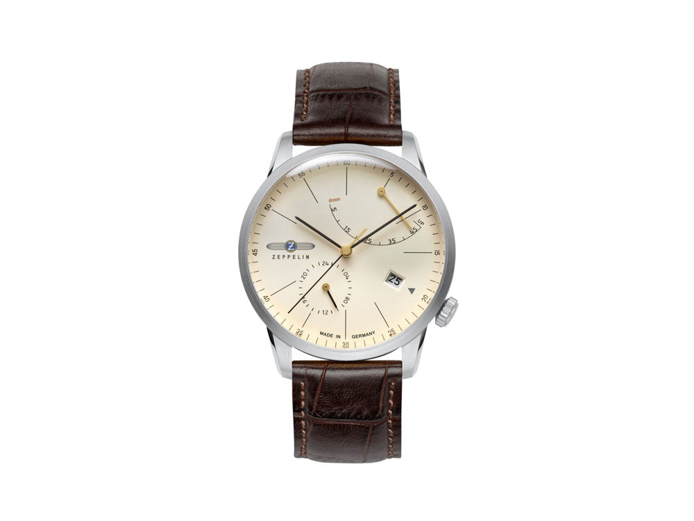 Reloj Automático Zeppelin Flatline, Beige, 40 mm, Sí, 7366-5