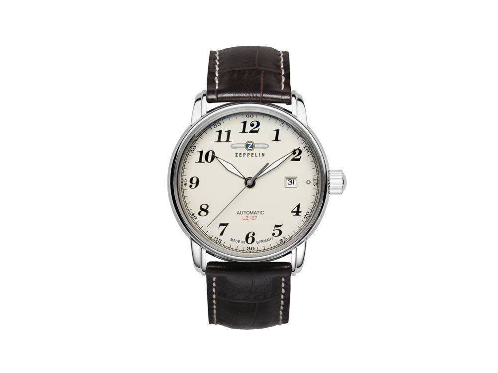 Reloj Automático Zeppelin LZ 127 Graf Zeppelin, Beige, 42 mm, Día, 7656-5