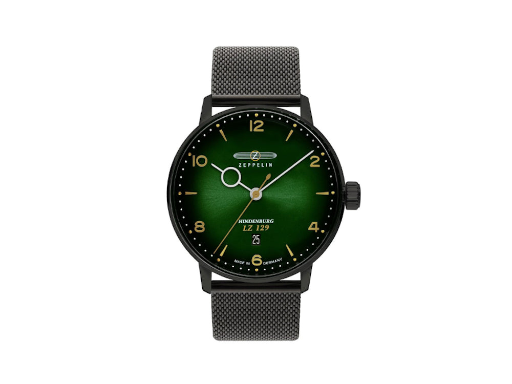 Reloj de Cuarzo Zeppelin LZ 129 Hindenburg, Verde, 40 mm, Día, 8048M-5