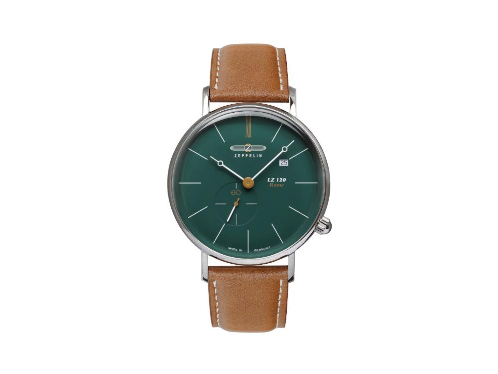 Reloj de Cuarzo Zeppelin LZ120 Rome, Verde, 41 mm, Día, 7138-3