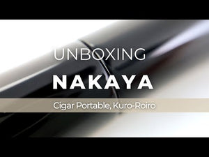 Pluma Estilográfica Nakaya Cigar Kuro-Roiro Portable, Ebonita, Oro 14k