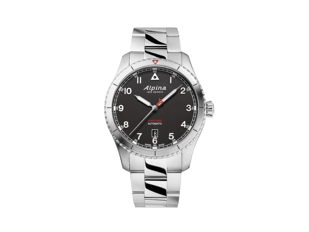 Reloj Automático Alpina Startimer Pilot, 41 mm, Negro, Día, AL-525BW4S26B