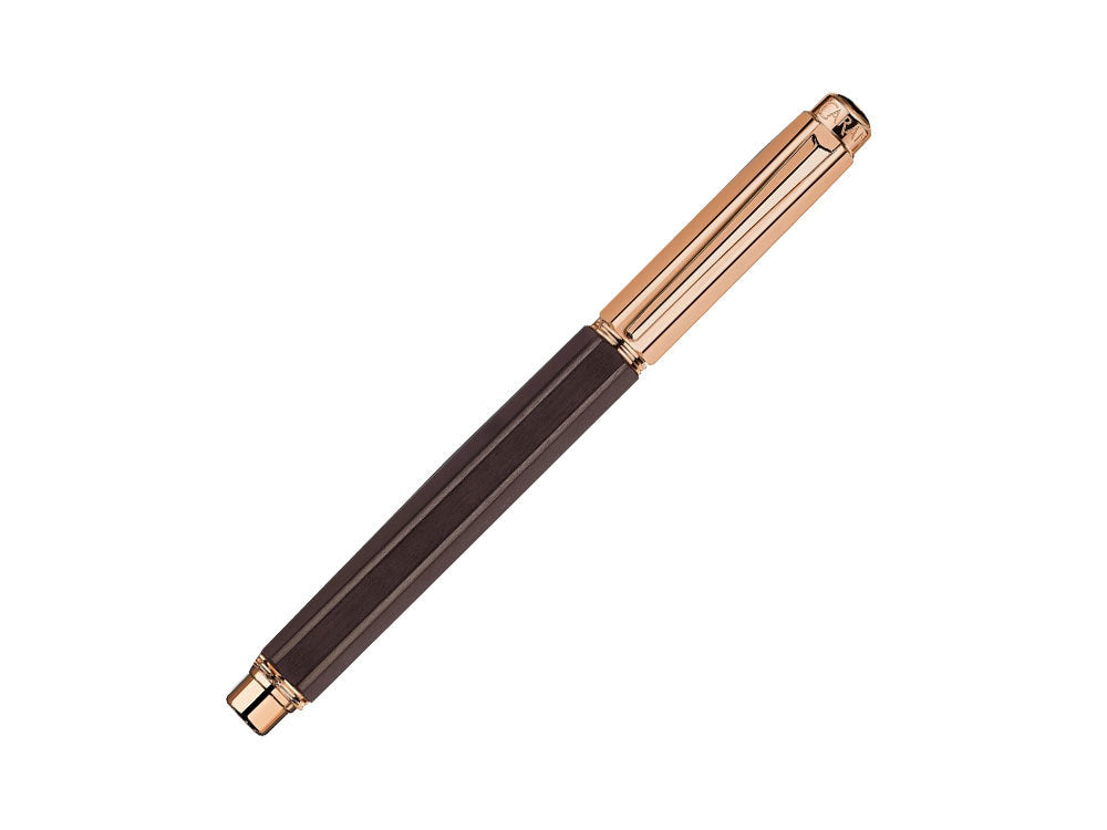 Roller Caran d´Ache Varius Ebony, Ébano, PVD Oro Rosa, Marrón, 4470.142