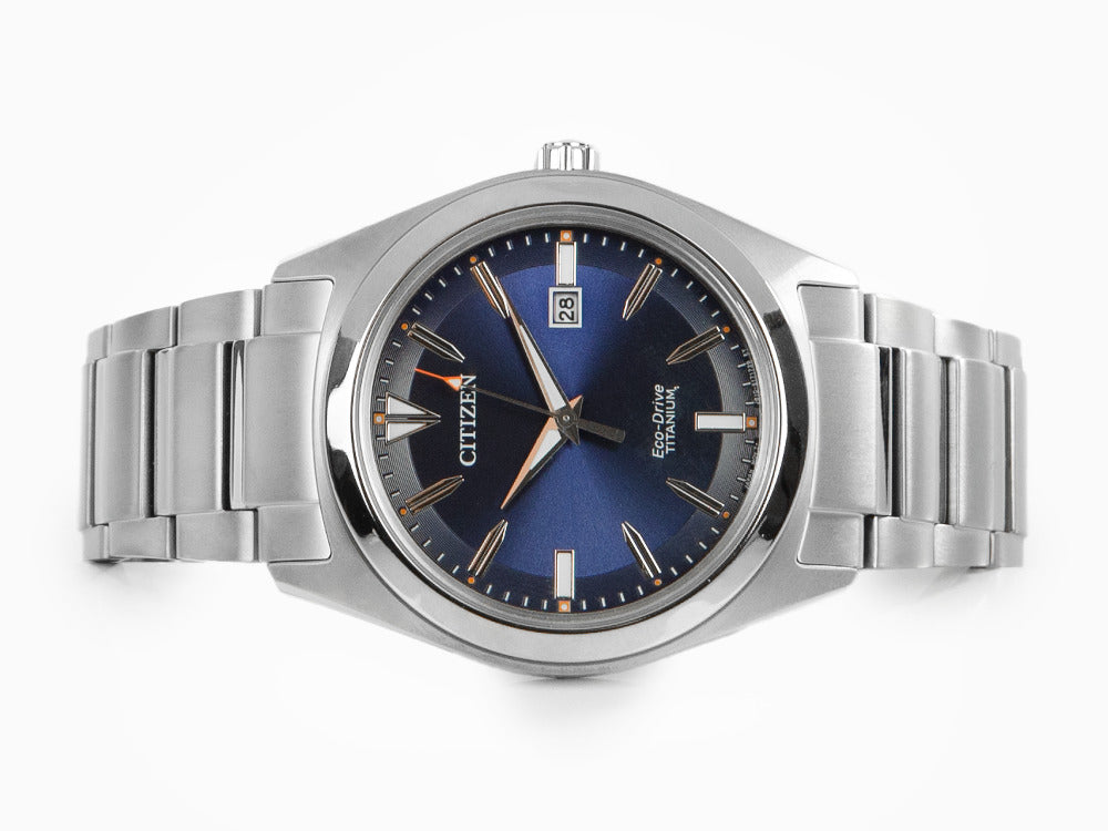 Reloj de Cuarzo Citizen Super Titanium, Eco Drive J810, 41,5mm, Azul, AW1640-83L