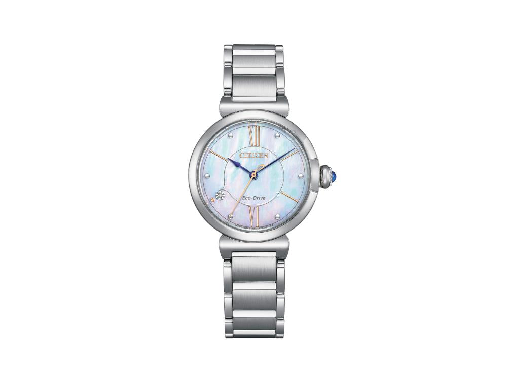 Reloj de Cuarzo Citizen Lady, Eco Drive E031, 29,5 mm, Madre perla, EM1070-83D