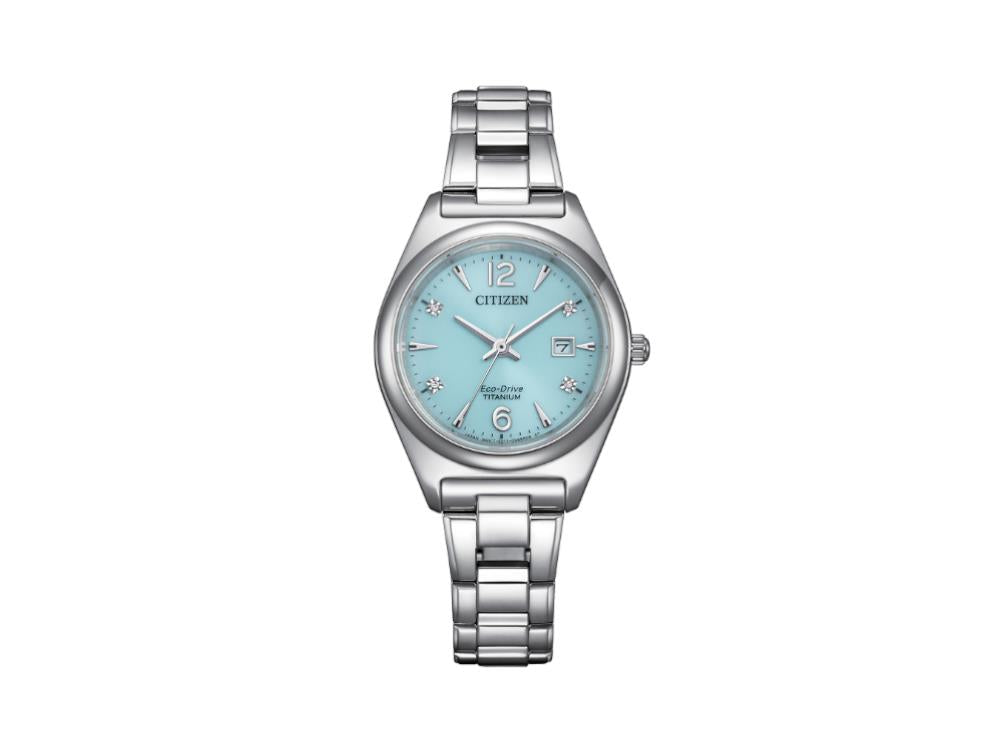 Reloj de Cuarzo Citizen Lady, Eco Drive E031, 29.4 mm, Turquesa, EW2601-81M