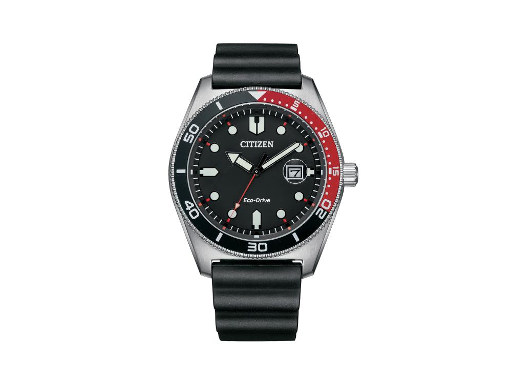 Reloj de Cuarzo Citizen OF, Negro, 43 mm, Correa de caucho, 10 atm, AW1769-10E