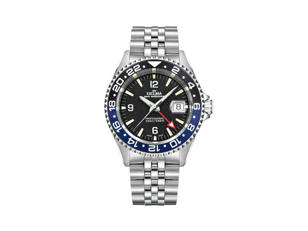 Reloj de Cuarzo Delma Diver Santiago GMT, Azul, 43 mm, 20 atm, 41701.648.6.044