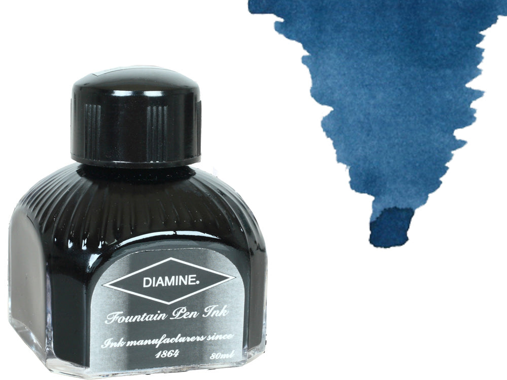 Tintero Diamine, 80ml., Indigo, Botella de cristal italiano