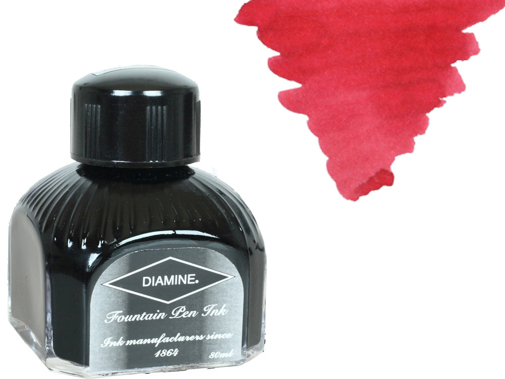 Tintero Diamine, 80ml., Maroon, Botella de cristal italiano