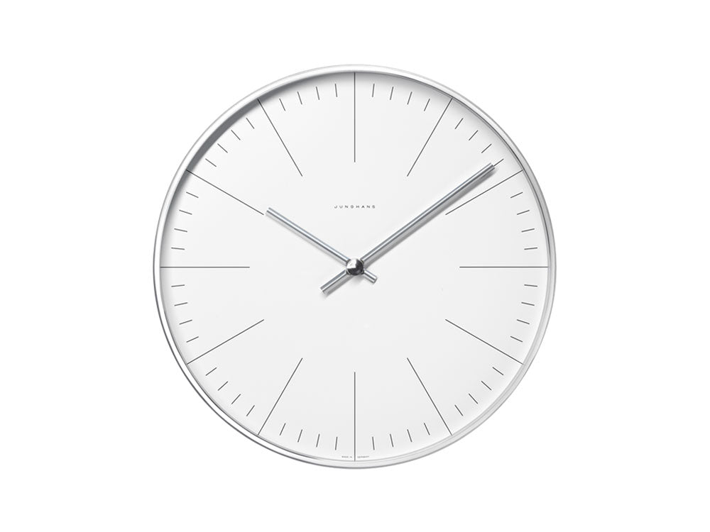 Junghans Max Bill Wall Clock, Aluminio, 22 cm, Blanco, 367/6049.00