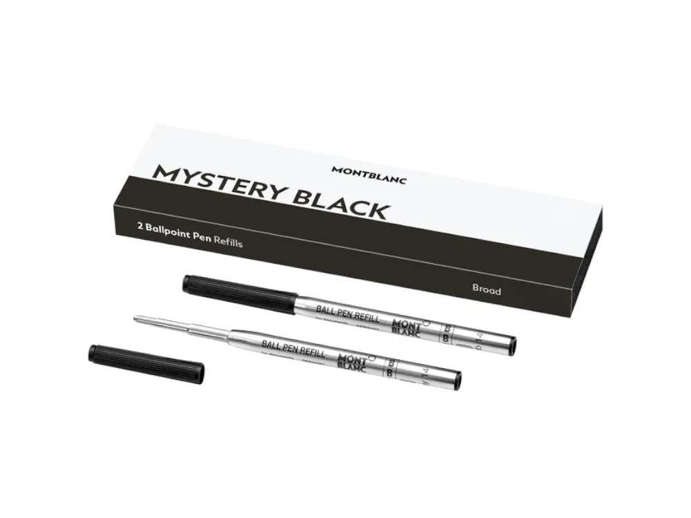 Recarga de bolígrafo 2x1 Montblanc, Mystery BlackGrueso, 128212