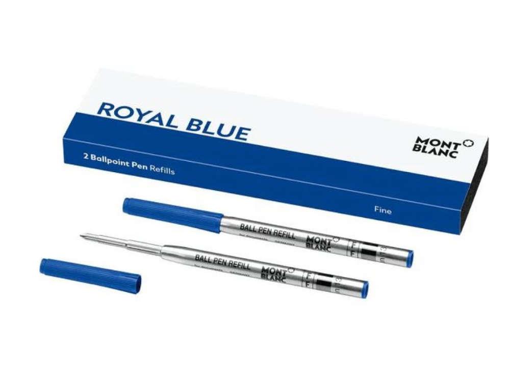 Recarga de bolígrafo 2x1 Montblanc, Azul Royal, Fino, 128213