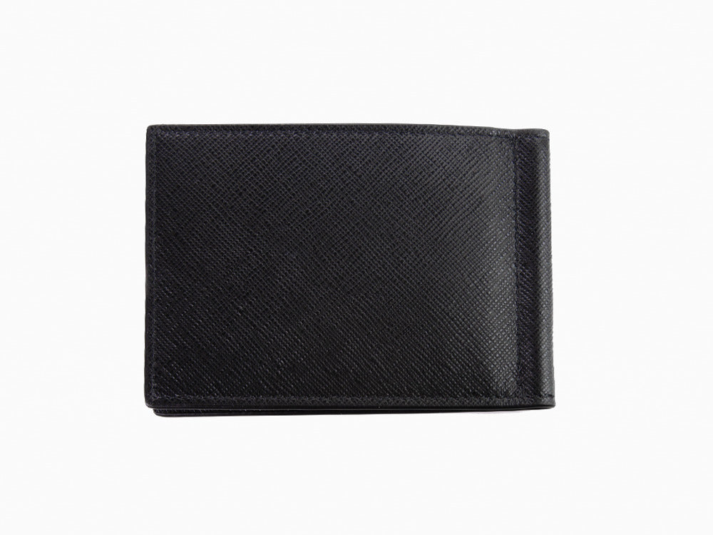 Cartera Montblanc Sartorial, Piel, Negro, 6 Tarjetas, Clip, 130316