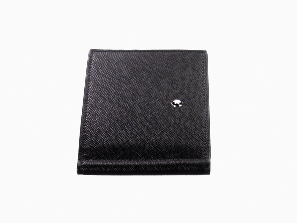 Cartera Montblanc Sartorial, Piel, Negro, 6 Tarjetas, Clip, 130316