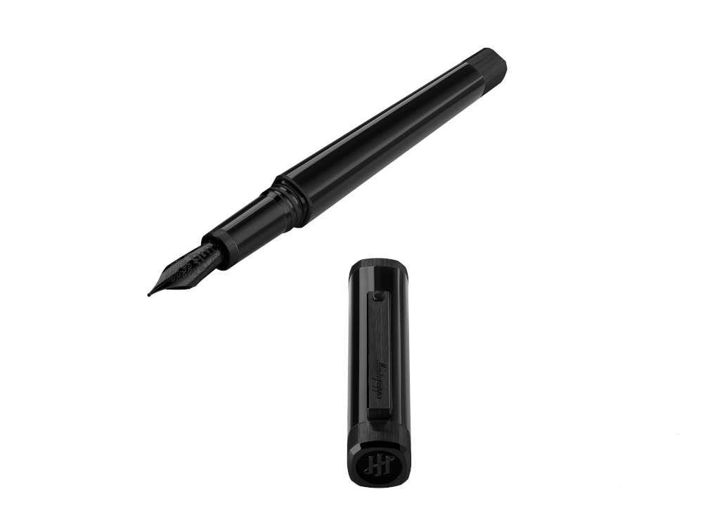 Pluma Estilográfica Montegrappa Quattro, Ultra Black, Oro 14k, ISZ4I-4C