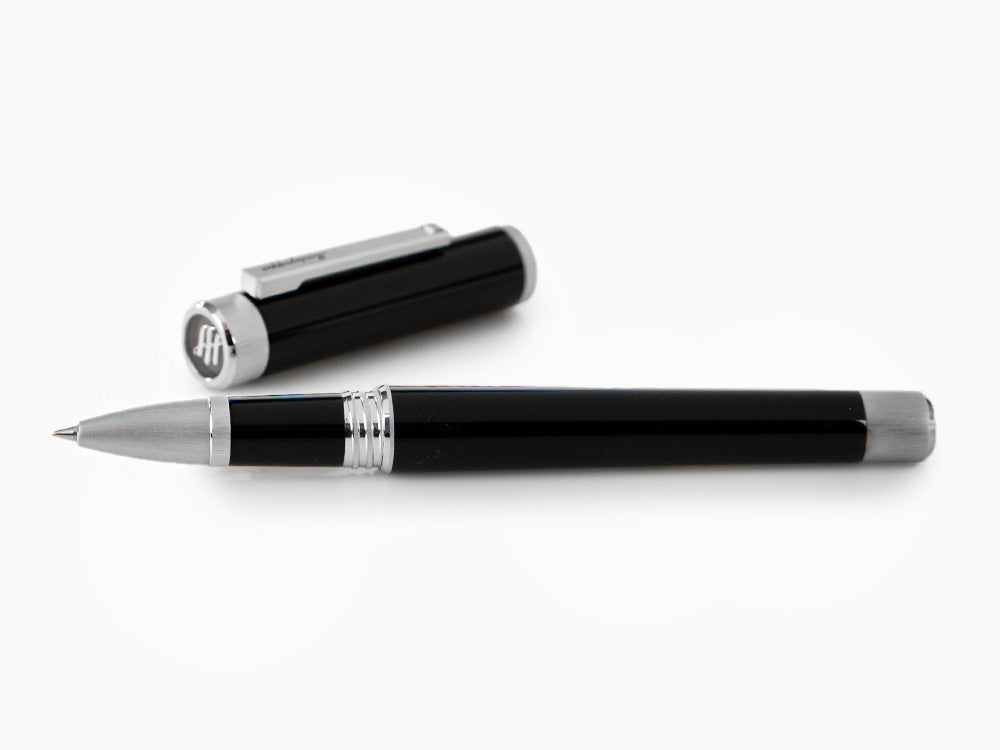 Roller Montegrappa Zero, Resina Negra, Paladio IP, ISZEIRIP