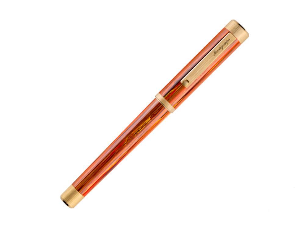 Roller Montegrappa Zero Zodiac Leo, PVD Oro, Naranja, ISZEZRIY-O2