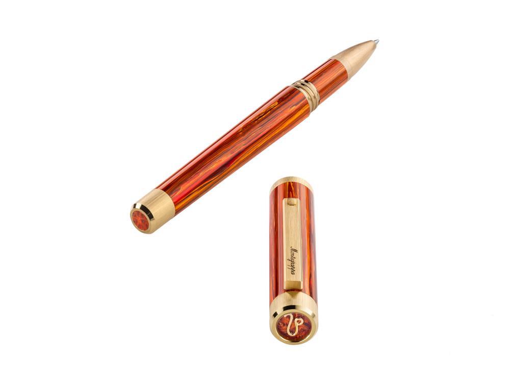 Roller Montegrappa Zero Zodiac Leo, PVD Oro, Naranja, ISZEZRIY-O2