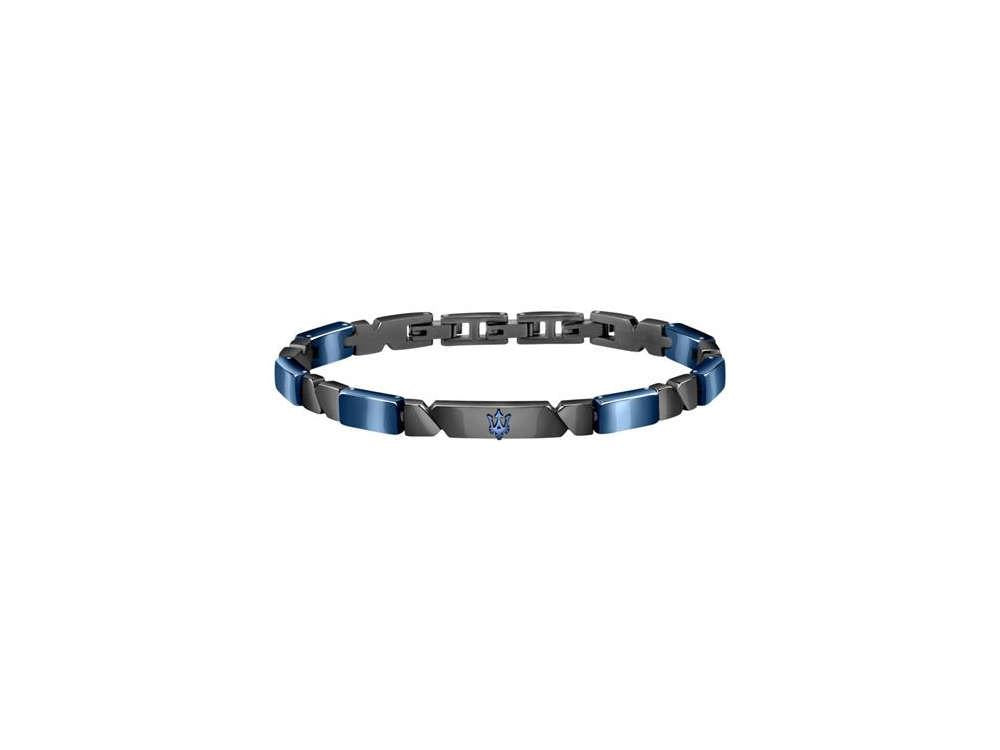 Pulsera Maserati Gioielli, Acero inoxidable, Azul y negro, JM221ATZ01