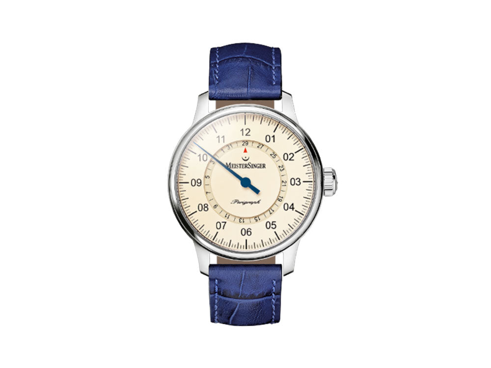 Reloj Automático Meistersinger Perigraph, ETA 2824-2, 43mm, Marfil, AM1003-SG04