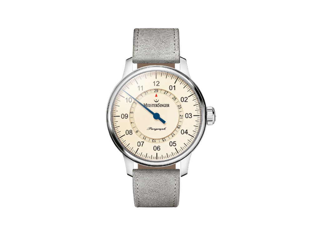 Reloj Automático Meistersinger Perigraph, ETA 2824-2, 43mm, Correa de piel