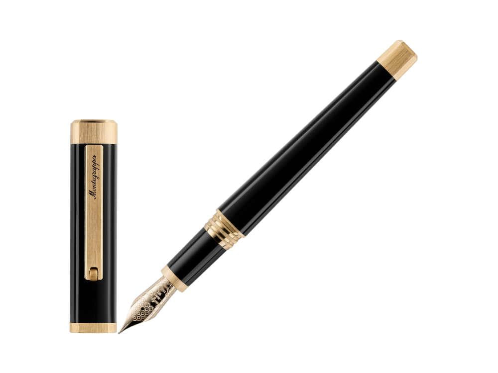 Pluma Estilográfica Montegrappa Quattro, PVD Oro, Oro 14k, ISZ4I-4Y