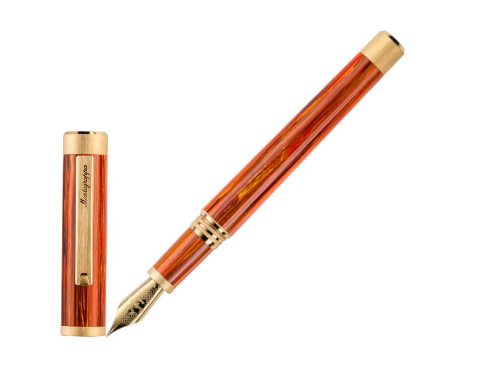 Pluma Estilográfica Montegrappa Zero Zodiac Leo, Acero, ISZEZ-IY-O2