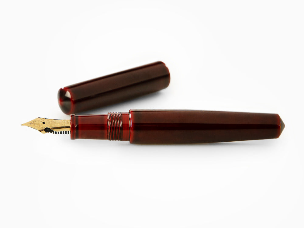 Pluma Estilográfica Nakaya Cigar Piccolo Aka-Tamenuri, Plumín Elástico