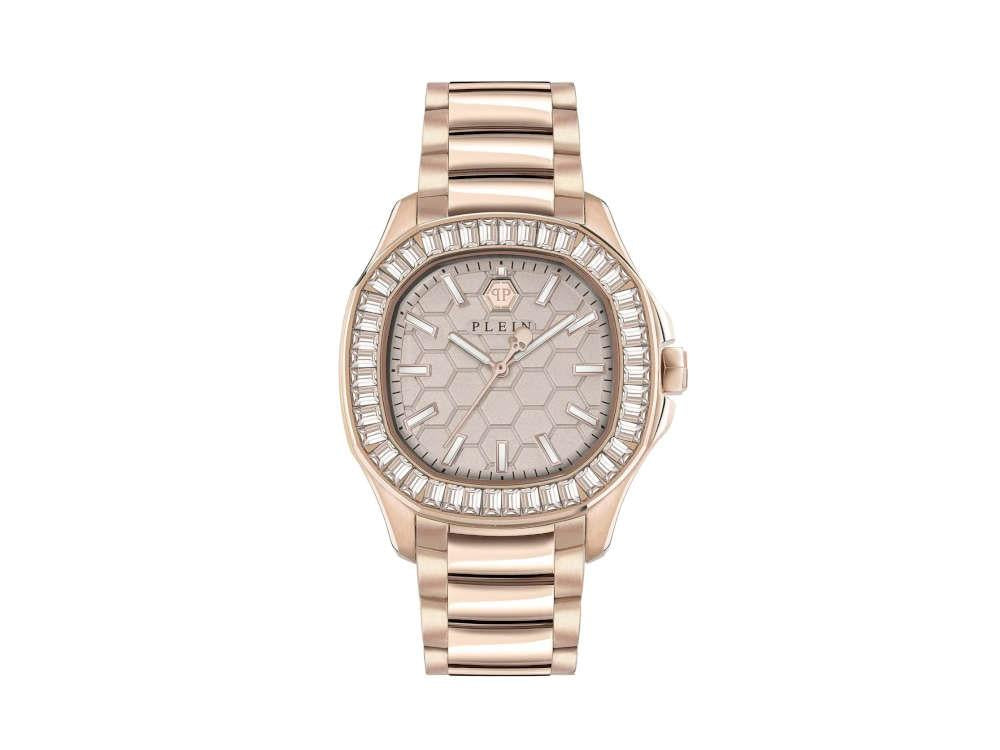 Reloj de Cuarzo Philipp Plein Lady, PVD Oro Rosa, Gris Topo, 38 mm, PWTAA0723