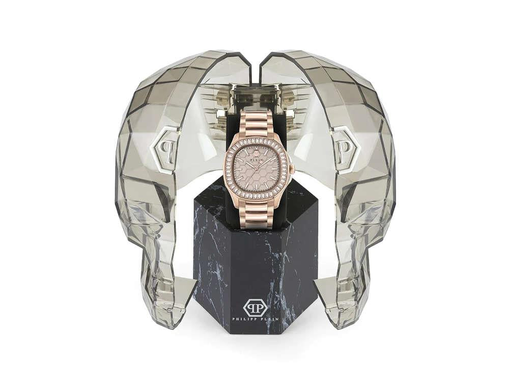 Reloj de Cuarzo Philipp Plein Lady, PVD Oro Rosa, Gris Topo, 38 mm, PWTAA0723