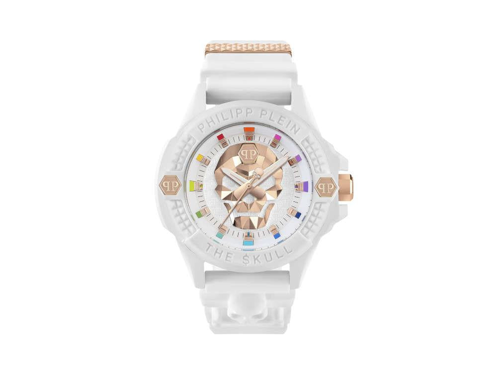 Reloj de Cuarzo Philipp Plein The Skull Ecoceramic, Blanco, 44 mm, PWUBA0123