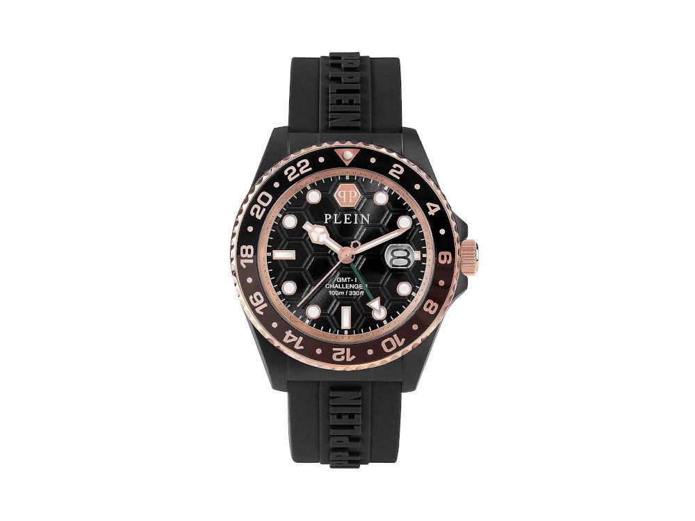 Reloj de Cuarzo Philipp Plein GMT-I Challenger, PVD, Negro, 44 mm, PWYBA0823