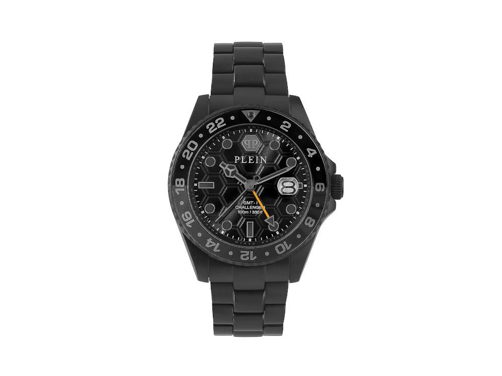 Reloj de Cuarzo Philipp Plein GMT-I Challenger, PVD, Negro, 44 mm, PWYBA0923