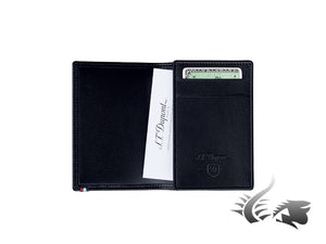 Tarjetero S.T. Dupont Line D, Piel, Negro, 2 Tarjetas, 180013