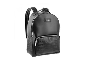 Mochila S.T. Dupont Line D Croco Dandy, Piel, Negro, Cremallera, 181064