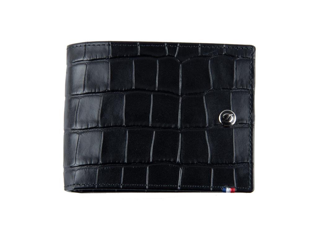 Cartera S.T. Dupont Line D Croco Dandy, Negro, Piel, 6 Tarjetas, 180060