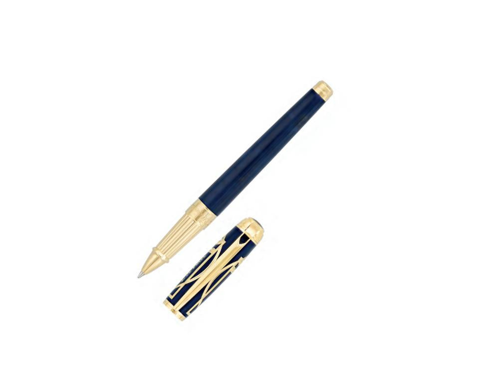 Roller S.T. Dupont Line D Vitruvian Man Animation, Azul, Oro, 412040L