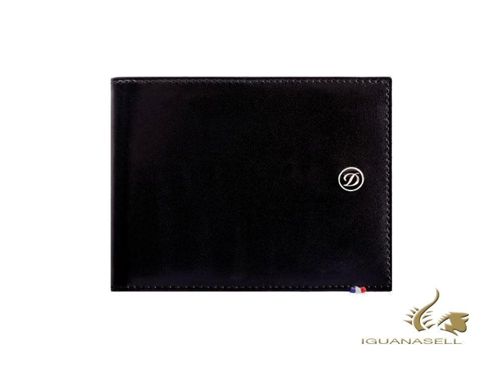 Cartera S.T. Dupont Line D, Negro, Piel, 6 Tarjetas, 180002