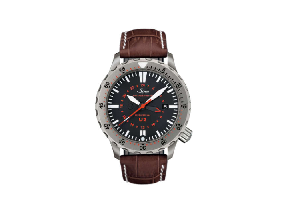 Reloj Automático Sinn U2 Diver, ETA 2893-2, 44 mm, 200 atm, Negro, 1020.010 LB7