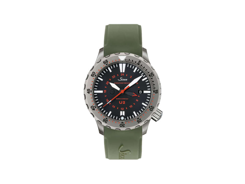 Reloj Automático Sinn U2 Diver, ETA 2893-2, 44mm, 200 atm, Negro, 1020.010 SI190