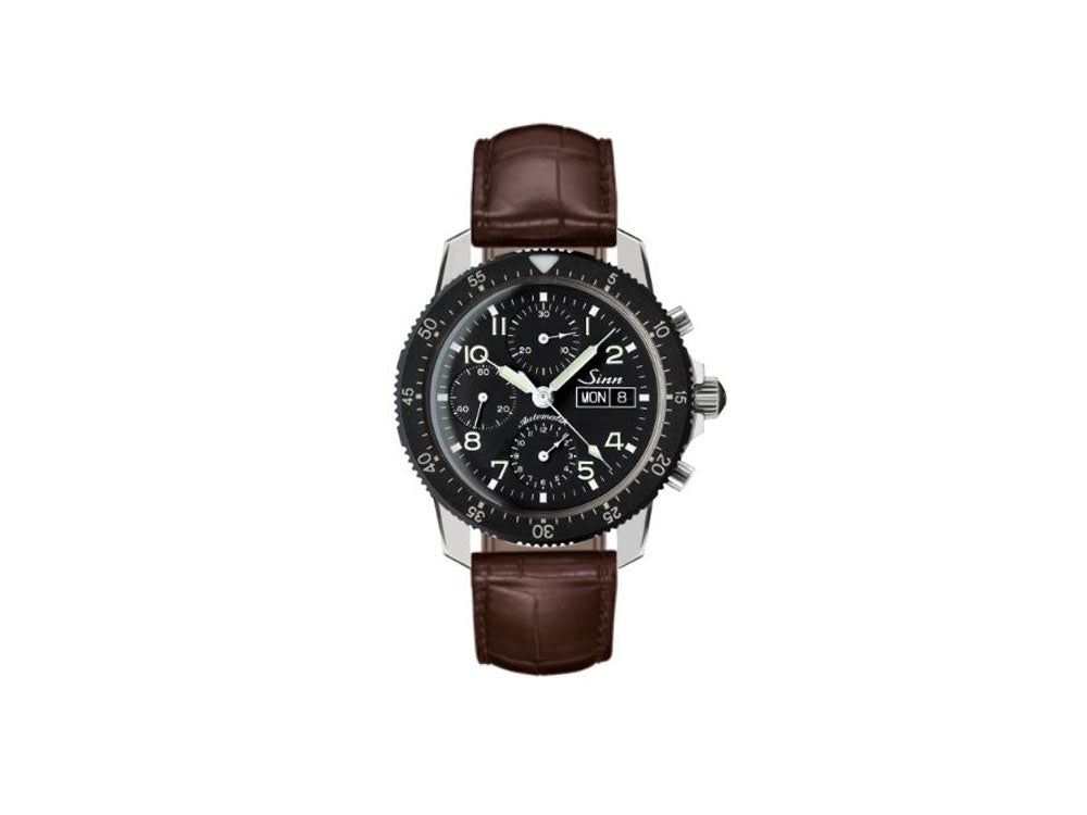 Reloj Automático Sinn 103 St,  41 mm, Correa de Aligátor, Negro, 103.031 LB13