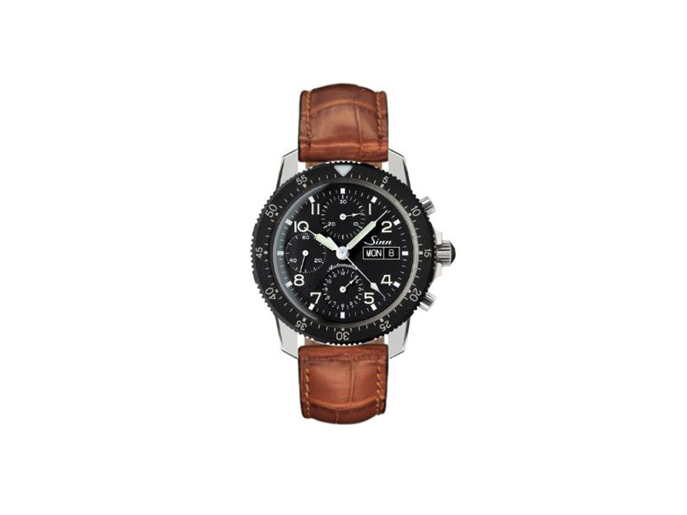 Reloj Automático Sinn 103 St, 41 mm, Correa de Aligátor, Negro. 103.031 LB14