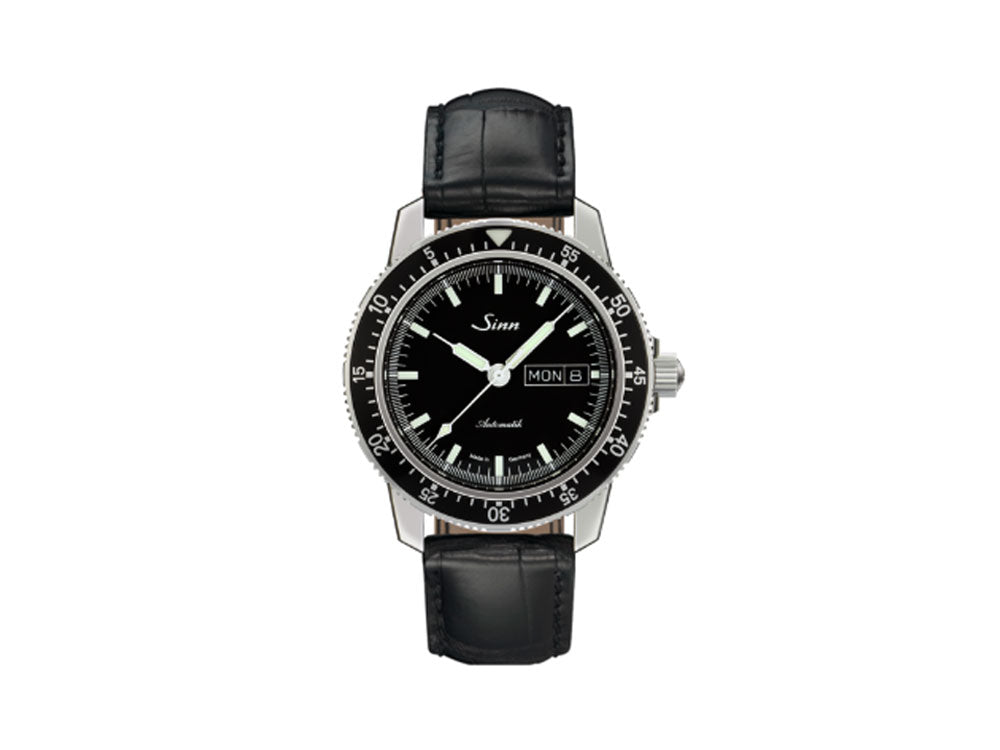 Reloj Automático Sinn 104 St Sa I, 41 mm, Negro, Aligátor, 104.010 LB12