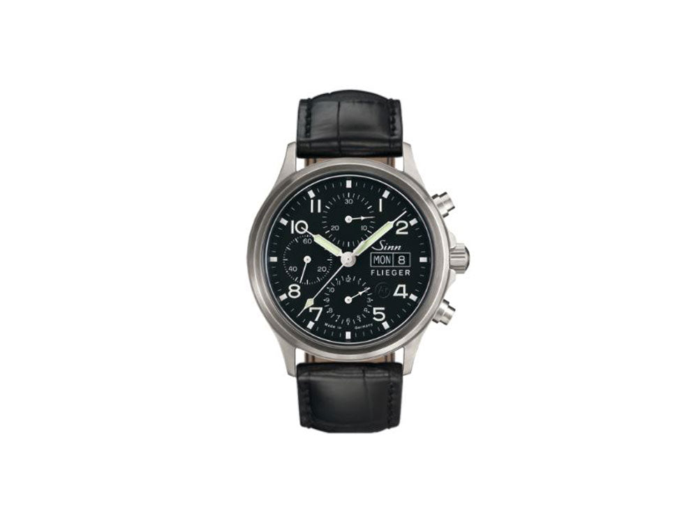 Reloj Automático Sinn 358 Sa PILOT, Cronógrafo, 42 mm, Negro, 358.060 LB15